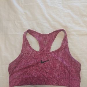 Pink Print Nike Dri Fit Sports Bra